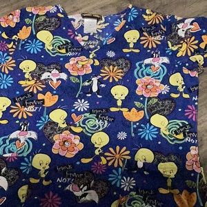 Looney Tunes Scrub Top